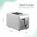Leisurewise Sleek Grey Stainless Steel 850Watt 2 slice Toaster LW772