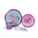 kampa unicorn children's 4pc melamine set mm0092