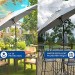 Large 2.7m Grey Tilting Garden Parasol Umbrella with Tilt & Crank 