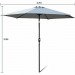 Large 2.7m Grey Tilting Garden Parasol Umbrella with Tilt & Crank 