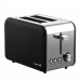 Leisurewise Sleek Black Stainless Steel 850Watt 2 slice Toaster LW770