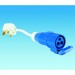 pls uk socket conversion lead with mains plug po107a