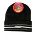 Heat Machine Mens Work Wear Winter Thinsulate Stripe Black Beanie Hat 3057