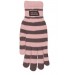 Heat Machine Ladies Womens Thermal Knitted Stripe Gloves 2.3 tog - one size