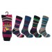 Heat Machine Ladies Womens Winter 2.3 tog Stripe Thermal Socks UK 4-8