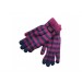 Heat Machine Ladies Womens Thermal Knitted Stripe Gloves 2.3 tog - one size