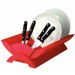 Zodiac Colours Plate Dish Drainer, Easy to clean & Assemble Red MPD1310RD