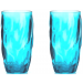 Flamefield Acrylic Tall Ice Tumblers Aqua Pack of 2  RE2012A